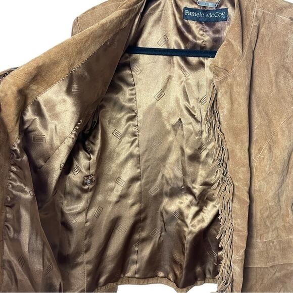 Pamela McCoy Western Fringed Suede Jacket, Copper, Cowboy Carter, Festival, L - Picture 7 of 12
